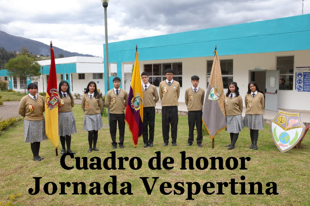 Cuadro de honor jornada vespertina